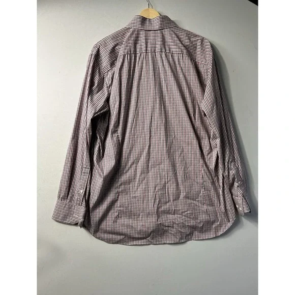 Bonobos Shirt Mens 17/34 White Pink Blue Button Up Long Sleeve Tailored Slim Fit - Picture 5 of 7